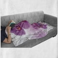 thumbnail image 5 of Butterflies Soft Flannel Fleece Throw Blanket, Orchid Reflection on Water Bloom Botany Plant Branch Anima Print, Cozy Plush for Indoor and Outdoor Use, 50" x 60", Pink Blue White, by Ambesonne, 5 of 5