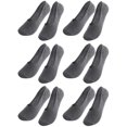 thumbnail image 2 of Spencer 6-Pack Men's No Show Socks Adult Cotton Low Cut Socks Invisible Liner Socks with Non Slip Grips, Athletic Casual Socks for Men, Gray, 2 of 10