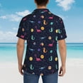 thumbnail image 6 of Fotbe Space Dinosaur Hawaiian Shirt for Men Unisex Summer Beach Casual Short Sleeve Cotton Linen Button Down Shirts-Medium, 6 of 9