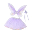 thumbnail image 4 of 3 piezas Fairy Tutu Falda y Stick set para niñas cumpleaños lindo cosplay Púrpura, 4 of 8