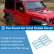 thumbnail image 2 of Cubierta de recubrimiento de salida de aire del capó Unique Bargains para Jeep Wrangler JL JLU 2018-2024, Bezel de decoración exterior ABS azul claro 15x4.5cm 7 Pcs, 2 of 7