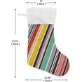 thumbnail image 2 of Coolnut Christmas Stocking Personalized Mexican Serape Stripes Large Candy Stocking Hanging Gift Xmas Stockings Decoration 1 PC for Family Holiday Party Ornaments Decor Fireplace, 2 of 7