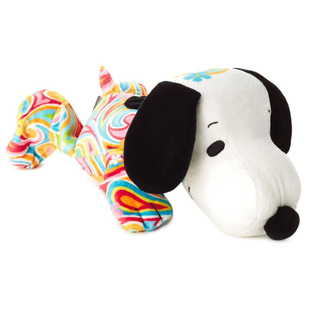 Flower Power Snoopy Stuffed Animal 