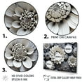 thumbnail image 3 of Designart "Minimalistic Black And White Zinnias Collage" Zinnias Floater Framed Canvas Prints, 3 of 5