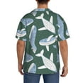 thumbnail image 3 of Pofeuu Beautiful Whales Print Mens Casual Short Sleeve Shirts Beach Summer Spread Collar Pocket Tops Men's Casual Short-sleeved Shirt-Large, 3 of 5