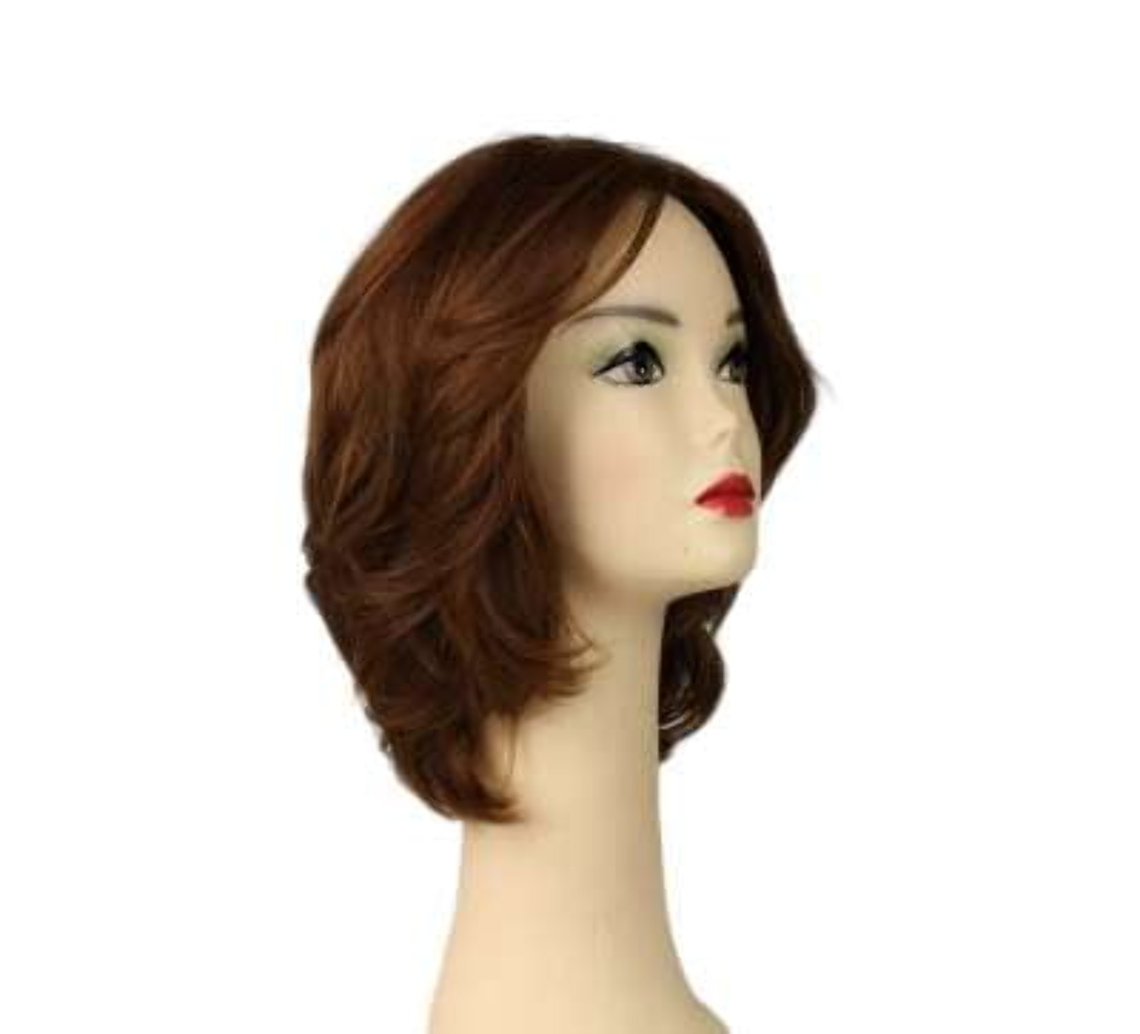 European Human Hair Freeda Wig Regina Red Multi-Directional Skin Top Size X-L