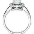 thumbnail image 2 of 14K White Gold Lab Grown Diamond And Aquamarine Halo Ring (Size 7) Made In India rm9037-aq-028-wlg, 2 of 5
