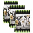 thumbnail image 2 of Farmhouse Cow Sheep Kitchen Towels Set of 3, Farm Animal Green Buffalo Plaid Absorbent Dish Towels for Kitchen, Microfiber Hand Towel, Quick Drying Tea Towel for Cleaning Decorative Dishcloths, 2 of 7