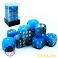thumbnail image 3 of Set de dados Bescon Bicolor Brillante D6 16 mm Blue Dawn (12), 3 of 7