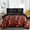 ssp12462, variant on Black Floral Comforter Set Size 7 Piece Black and Red Leaves Botanical Comforter Bad in a Bag Set Soft Down Alternative Lightweight Reversible Complete Bedding Set for All Season 90''x90''