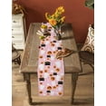 thumbnail image 5 of Pink Halloween Burlap-Cotton Table Runner 72 Inches Long,Halloween Ghost Orange Pumpkin Farmhouse Table Runners,Outdoor Dining Tablecloths Decor for Baby Shower Party Wedding 13x72, 5 of 9