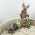 thumbnail image 2 of Billuyoard Ropa de abrigo cálida y acogedora de franela para gatos sin pelo, ropa cálida de invierno para gatos sin pelo, fácil de limpiar Ropa para mascotas azul l, 2 of 6