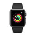 thumbnail image 1 of Restored Apple Watch Series 3 (GPS, 38mm) - Space Gray Aluminum Case - Black Sport Band (Refurbished), 1 of 3