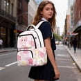 thumbnail image 6 of Bulopur Axolotl Kids Backpack for Girl Cute Cherry Blossom School Bag Lightweight/Breathable/Durable/Waterproof Multi-Pocket Book Bag for Kids 6-12 Back to School, 6 of 7