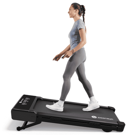 12% Auto Incline Smart Walking Pad Treadmill with remote DeerRun 2024 Upgrade Walking Pad, Smart Under Desk Treadmill for Home Office, No-Assembly Treadmills with APP and Remote Control, LED Display,