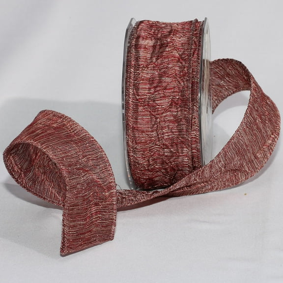 The Ribbon People Light Burgundy Silky Wired Craft Ribbon 1.5" x 88 Yards
