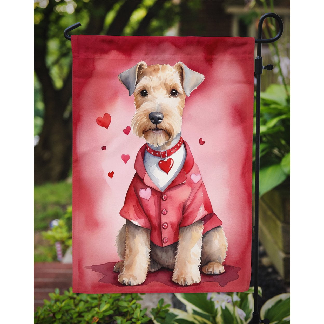 Lakeland Terrier My Valentine Garden Flag 11.25 in x 15.5 in