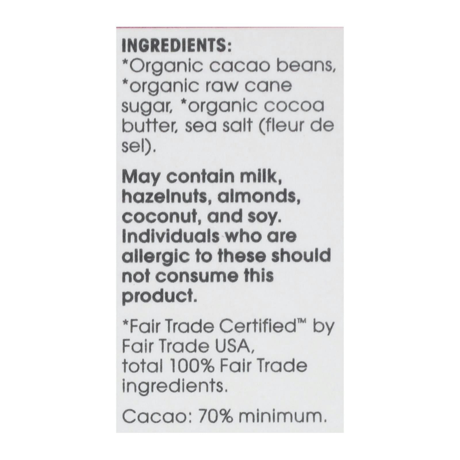 Alter Eco Dark Chocolate Bar Sea Salt Organic 2.82 oz (Pack Of 12)