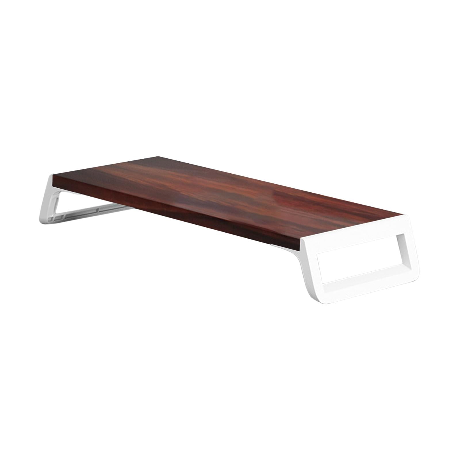 Wzmzjy Computer Monitor Riser, Monitor Stand Desk for Printer Monitor Desktop Shelf for brown and white