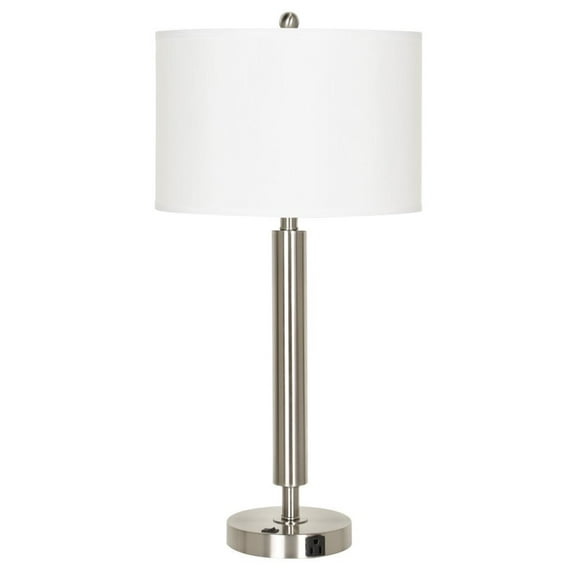 Cal Lighting Metal Table Lamp in Brushed Steel