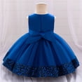 thumbnail image 4 of XEGLSBU Girls Dresses Size 12 Girls Formal Dress Gown with Sequins and Lace Trim for Pageants Parties And Blue Size 9-12 Months, 4 of 4