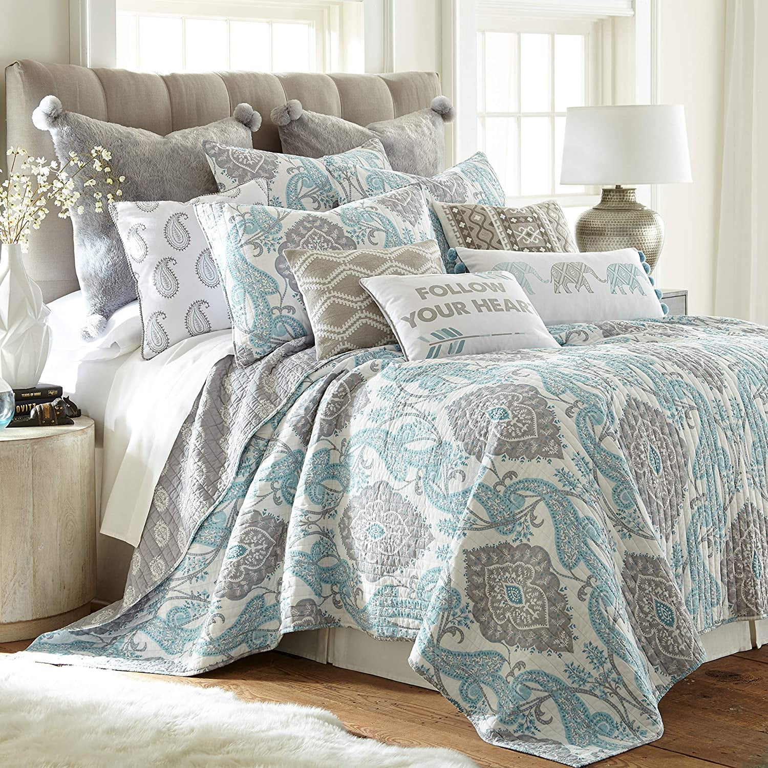 Levtex Home Kavi Quilt Set Twin Quilt + One Standard Pillow Sham