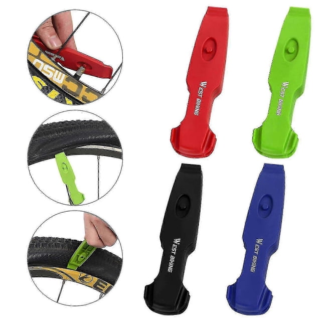 2pcs Bicycle Tire Lever Tyre Spoon Changing Tool, Portable Pom Bike Tire Levers_green