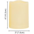 thumbnail image 4 of JZ-2 PCS 3" x4" Waterproof Outdoor Battery Operated Flameless LED Pillar Candles with Timer Flickering Plastic Resin Electric Decorative Light for Lantern Patio Garden Home Decor Party Wedding D, 4 of 4