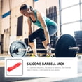 thumbnail image 4 of OULII 1Pc Barbell Support Protection Pad Red Silicone Oval Mat for Weightlifting Athletes, 4 of 8