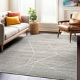 thumbnail image 6 of World Rug Gallery Contemporary Geometric Stripe Area Rug - CREAM 7' 10" x 10', 6 of 8