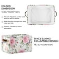 thumbnail image 2 of Rose Flowers Pink Storage Basket Large Foldable Storage Bin Laundry Baskets Toys Box Book Foldable Organizer Bag 14.2x10.2x8.3 Inches 1 PC, 2 of 8