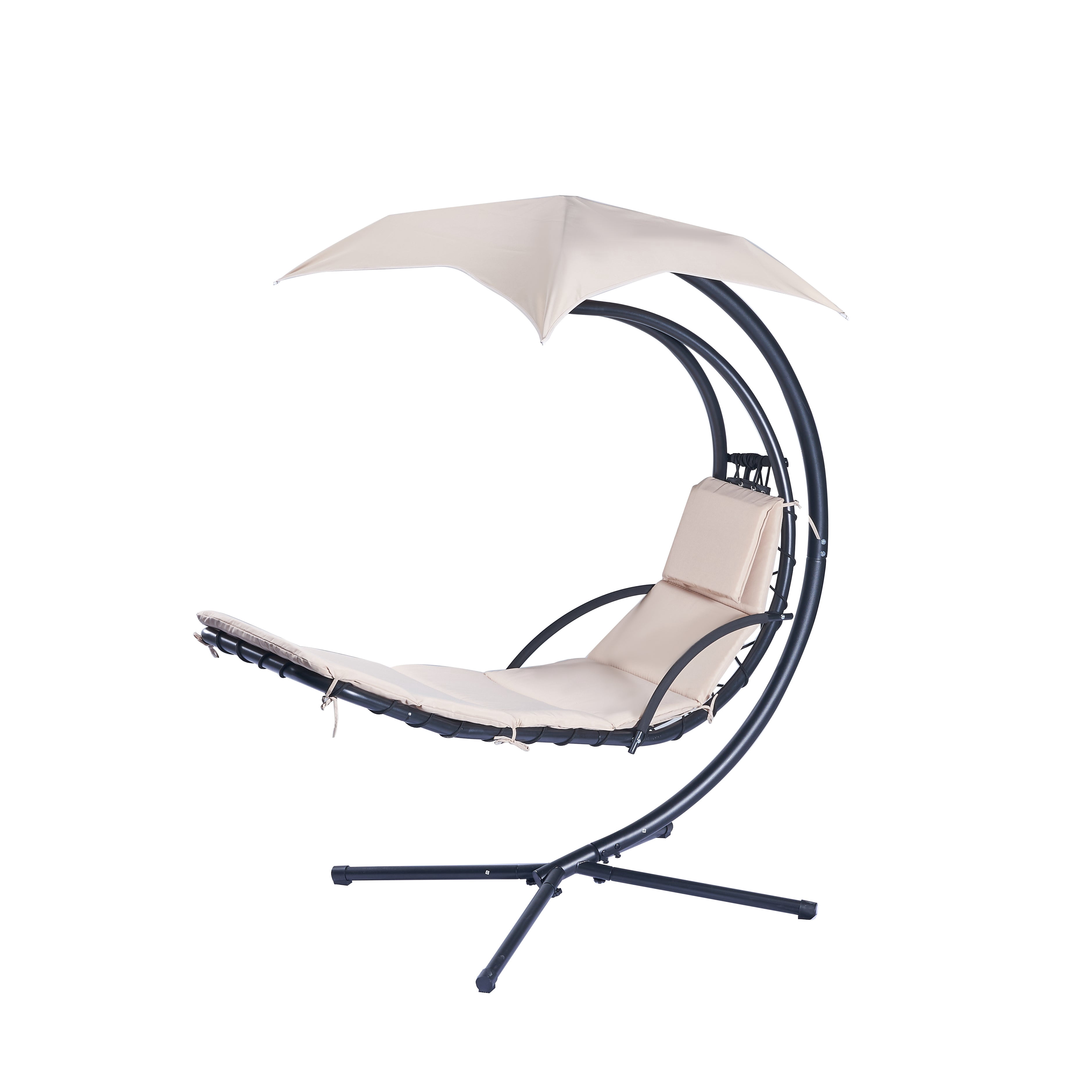 Cyclone Sound Foam Padded Cushion and Umbrella Replacement for Outdoor Hanging Lounge Chaise Chair