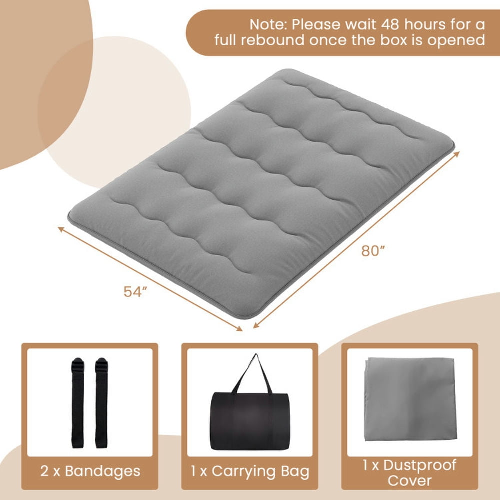 GVN Floor Mattress, Mattress,Futon Mattress with Washable Cover and Carry Bag-Full Size