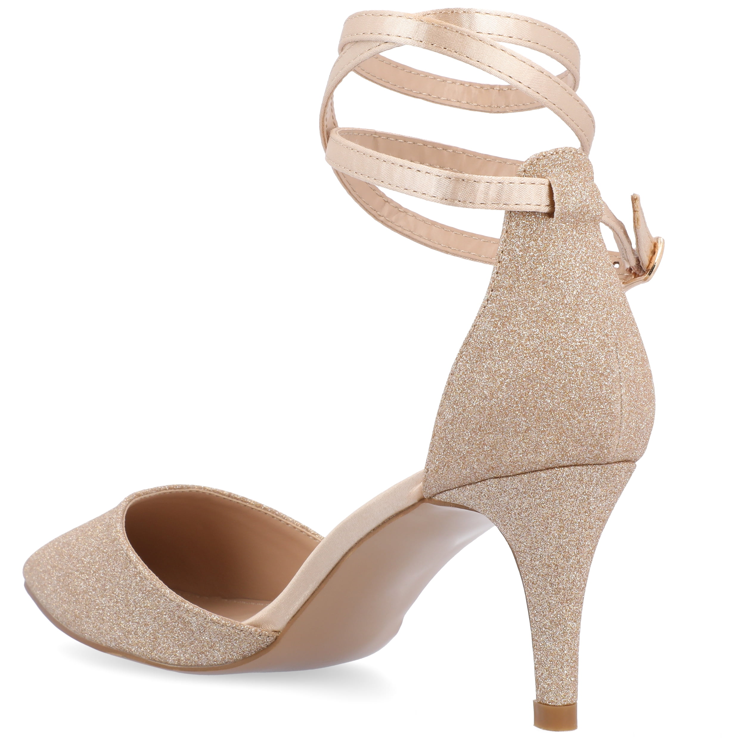 Journee Womens Luela Pointed Toe Mid Heel Evening Pumps