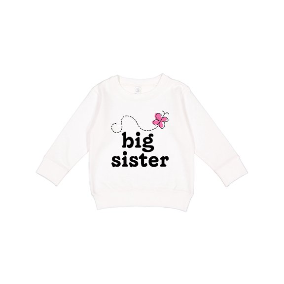 Inktastic Big Sister Butterfly Announcement Toddler Sweatshirt