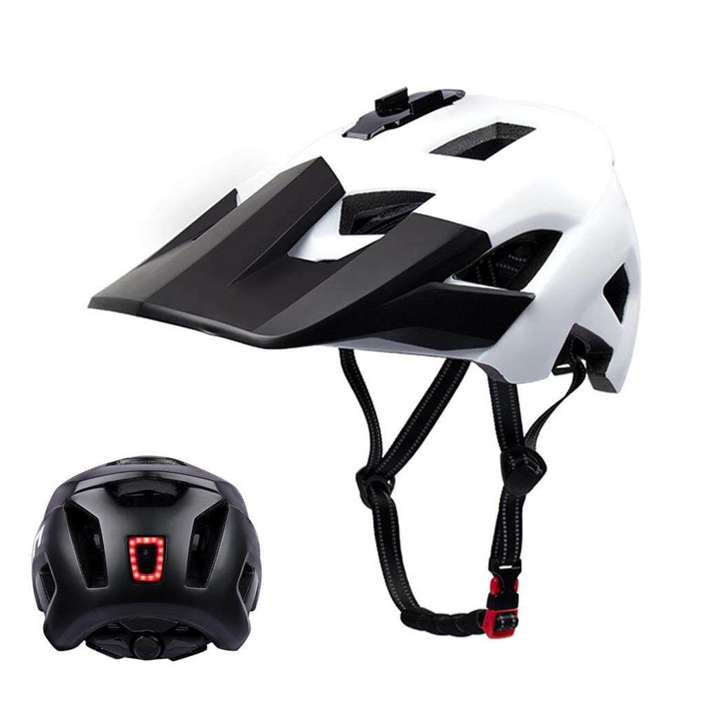 Mountain Bike Helmet for Adults MTB Helmet with USB Safety Taillight Bicycle Helmet Cycling Helmet with Camera Mount