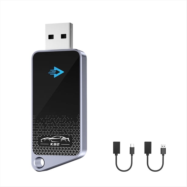 Adaptador Inalámbrico CarPlay 2 en 1 para Sistemas Duales. Compatible con IOS y Android. Sin Retrasos.