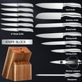 thumbnail image 3 of 1 Juego de cuchillos, Juego de cuchillos de acero inoxidable, Juego de cuchillos de cocina, Juego de cuchillos de 15 piezas para cocina con bloque, 3 of 7