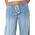 thumbnail image 6 of Celebrity Pink Women's and Women's Plus Drapey Wide Leg Jeans, Sizes XS-4X, 6 of 13