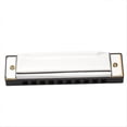thumbnail image 3 of 10 Hole Blues Harmonica C Key Instrument Educational Toy Silver, 3 of 5