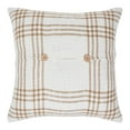 thumbnail image 3 of VHC Brands Wheat Plaid, Farmhouse Pillow Cover, Thanksgiving, Pumpkin, Embroidered Canvas, 18x18, 3 of 11