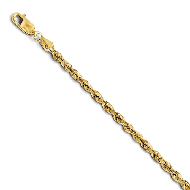 Leslie's 14K 2.75mm Diamond-Cut Lightweight Rope Chain (Weight: 3.65 Grams, Length: 7 Inches)