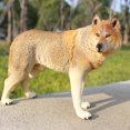 thumbnail image 4 of Plastic Wolf Model Plastic Wolf Ornament Standing Wolf Model Wildlife Animals Model, 4 of 7