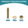 thumbnail image 3 of 8Pack Fully Threaded Rod, 1/4"x1-1/4" Zinc-Plated Carbon Steel with Nuts Washers, 3 of 7