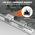 thumbnail image 4 of KFFKFF Linear Rail Kit, SBR20 800mm, Includes 2 PCS 31.5 in SBR20 Rails & 4 PCS SBR20UU Blocks, Suitable for CNC Machines, Automation Systems, and DIY Projects, 4 of 9