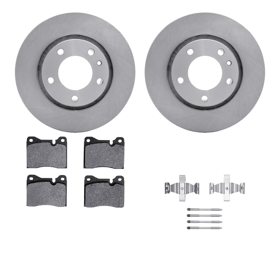 Dynamic Friction Company Front Brake Rotors with 5000 Advanced Brake Pads includes Hardware 6512-31209
