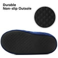 thumbnail image 4 of HOMEHOT Boys Girls Slippers Toddler Little Kids Memory Foam House Slippers Slip-on Indoor Football Slippers Navy Little Kid 11-12, 4 of 5