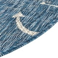 thumbnail image 5 of Unique Loom Outdoor Coastal Collection Area Rug - Ahoy (10' Round Blue/Ivory), 5 of 7