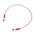 thumbnail image 1 of 70cm 27.56 "10mm ID Motocicleta Línea de freno hidráulico Tubo de manguera de aceite 28 ° 0 ° Cable trenzado de acero inoxidable para ATV Motocross Sport Bikes Silver Tone, 1 of 1