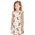thumbnail image 1 of Fotbe Fall Squirrel Vestido de Dormir para Niñas de 3 a 10 Años, Mangas Cortas, Estilo Princesa, Pijama Camisón con Mangas Voladas-Medium, 1 of 6